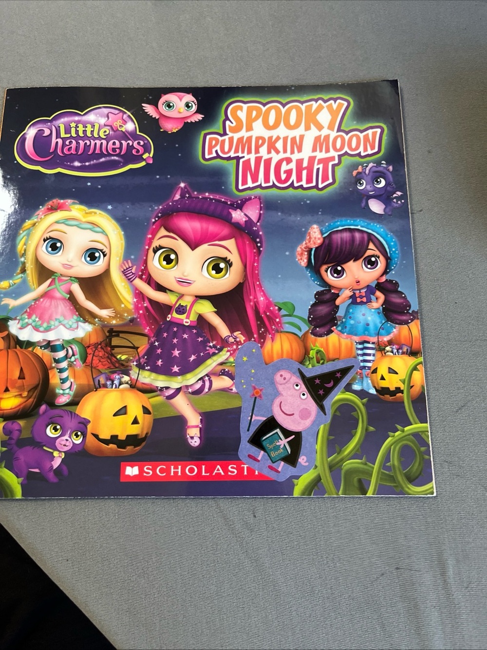 Spooky Pumpkin Moon Night Kids Costume Dress - Purple